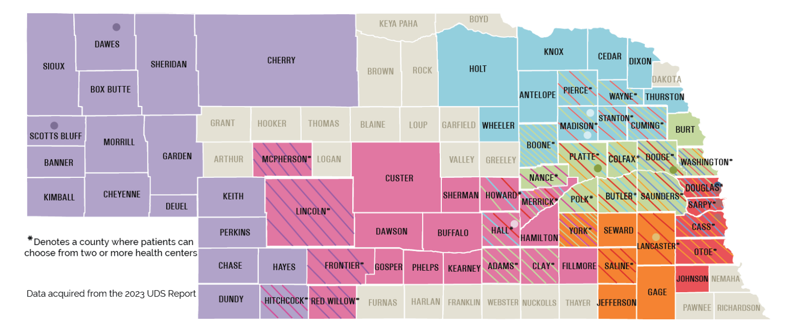 2023 who we serve map